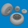 Eduard 6481134 BRASSIN P-40N wheels diamond tread (EDU) 1/48