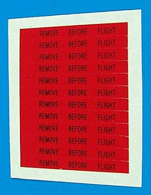 Aerobonus 320003 Remove before flight flags - black lettering 1/32