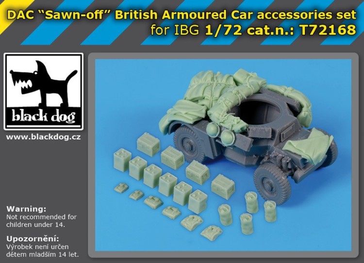 Black Dog T72168 DAC 'Sawn-off' British Armoured Car accessory set (designed to be used with IBG Models kits) 1/72