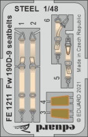 Eduard FE1211 Fw 190D-9 seatbelts STEEL (EDU) 1/48