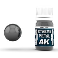 AK Interactive AK-00476 Алкидный металлик XTREME METAL Сталь 30 мл