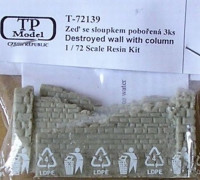 TP Model T-72139 Destroyed wall with column (3 pcs.) 1/72