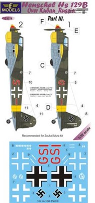 Lf Model C3279 Decals Hs 129B over Kuban/Russia Pt.3 1/32