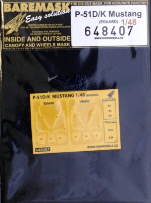 HGW 648407 Mask P-51D/K Mustang (EDU) 1/48