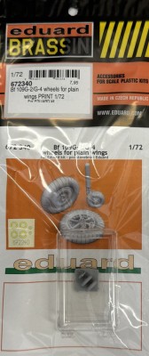 Eduard 672340 Brassin Bf 109G-2/G-4 wheels for plain wings 1/72