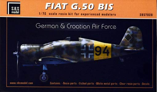 SBS model M7020 Fiat G.50 Bis German&Croatian AF (resin kit) 1/72