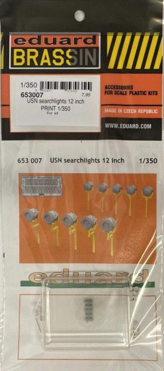 Eduard 653007 BRASSIN USN searchlights 12 inch PRINT 1/350
