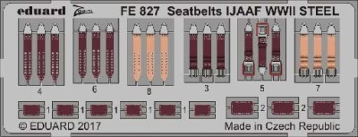 Eduard FE827 Seatbelts IJAAF WWII STEEL 1/48