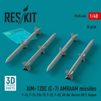 Reskit 48406 AIM-120C (C-7) AMRAAM missiles (4 pcs.) 1/48