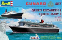 Revell 05712 Круизные суда "Gift Set "Cunard Line" (Queen Mary/Queen Elizabeth)" 1/1200
