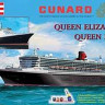 Revell 05712 Круизные суда "Gift Set "Cunard Line" (Queen Mary/Queen Elizabeth)" 1/1200