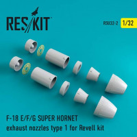 Reskit RSU32-0002 F-18 SUPER HORNET Type 1 exh.nozzles (REV) 1/32