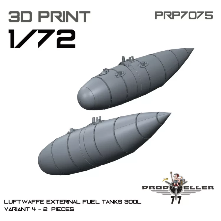 77 Propeller 77PRP-7075 Luftwaffe ext.fuel tanks 300 l - type 4 (2x) 1/72