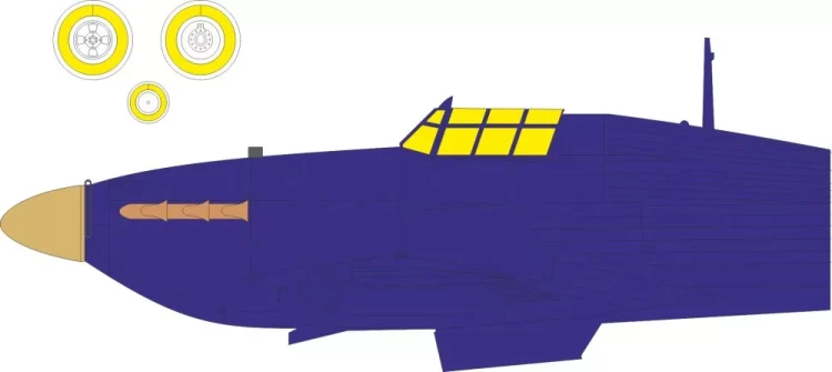 Eduard JX342 Mask Sea Hurricane Mk.IIc TFace (REV) 1/32