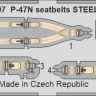 Eduard FE1307 P-47N seatbelts STEEL (ACAD) 1/48