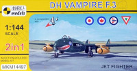 Mark 1 Models MKM-14497 DH Vampire F.3 'Jet Fighter' (2-in-1) 1/144