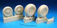 Barracuda Studios BCR32067 (Ltd) Messerschmitt Me-262 Main, Plain Hub Nosewheels 1/32