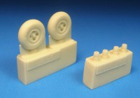Barracuda Studios BCR72315 Supermarine Spitfire 4-slot wheels smooth tyre 1/72