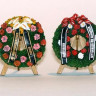 Plus model 376 Funeral wreaths with easels 1:35