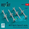 Reskit 48457 AIM-7F High Vis 'Sparrow III' missiles (4x) 1/48