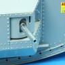 Aber 35 L-197 Barrels for British WWI Tank Mk.V (Male, Female or Hermaphrodite) for 6 pdr (57mm) gun x 2pcs. 8mm Hotchkiss m.1909 x 6pcs (designed to be used with Takom kits) 1/35