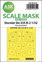 Art Scale 200-M32038 Dornier Do-335B-2 canopy frame paint masks (outside only) 1/32