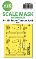 Art Scale 200-M48147 Grumman F-14D Super Tomcat canopy frame paint mask (inside and outside) 1/48
