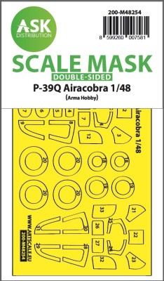 Art Scale 200-M48254 Bell P-39Q Airacobra double-sided express fit mask for Arma Hobby 1/48 1/48
