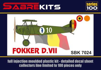 Sabre Kits SBK7024 Fokker D.VII (the Netherlands, Belgium) ex-MAC, new decals 1/72
