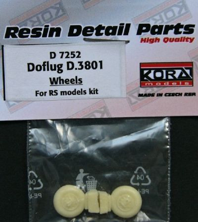 Kora Model D7252 Wheels for Doflug D.3801 (RSMOD) 1/72