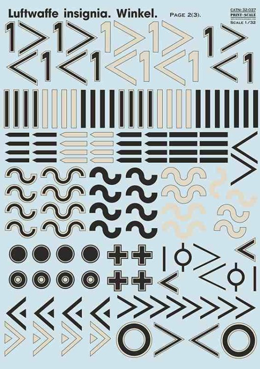 Print Scale 32037 Luftwaffe Insignia. Winkel 1/32