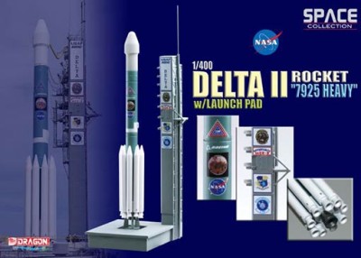 Dragon 56339 Космический аппарат Delta II Rocket &quot;7925 Heavy&quot; w/Launch Pad (1/400)
