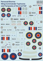 Print Scale 72518 Personal Storms Wings Commander Hawker Typhoons and Tempest 2nd TAF 1/72