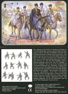 Strelets STR07372 Kuban/Terek Cossacks. 12 figures and 12 horses. No duplicates 1/72