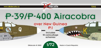 Dk Decals 72112 P-39/P-400 Airacobra o.N.Guinea I (10x camo) 1/72