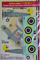 Kora Model DEC72271 Nakajima Type 91-1 (Manch.Aviat.Serv.) декали декали 1/72
