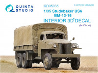 Quinta Studio QD35036 Studebaker US6 (для модели ICM) 3D Декаль интерьера кабины 1/35