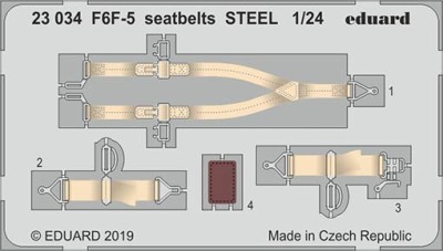 Eduard 23034 SET F6F-5 seatbelts STEEL (AIRF)