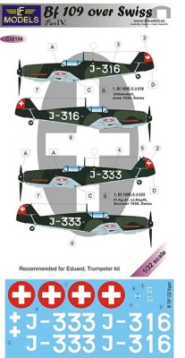 Lf Model C32106 Decals Bf 109 over Swiss (EDU/TRUMP) Part 4 1/32