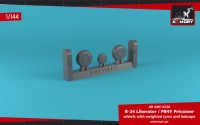 Armory ARAW14320 Consolidated B-24 Liberator / PB4Y Privateer wheels with weighted tires, cross thread (FS) & hubcaps 1/144