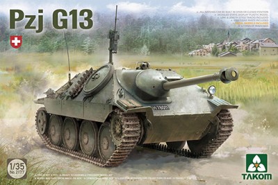 Takom 2177 Швейцарская противотанковая САУ Pzj G13 1/35