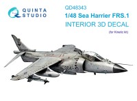 Quinta studio QD48343 Sea Harrier FRS.1 (Kinetic) 3D Декаль интерьера кабины 1/48