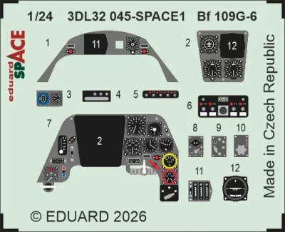 Eduard 3DL32045 Bf 109G-6 SPACE (AIRF) 1/24