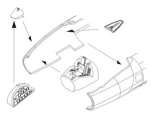 CMK 7183 Canberra PR. Mk.9 Interior set for Airf. 1/72