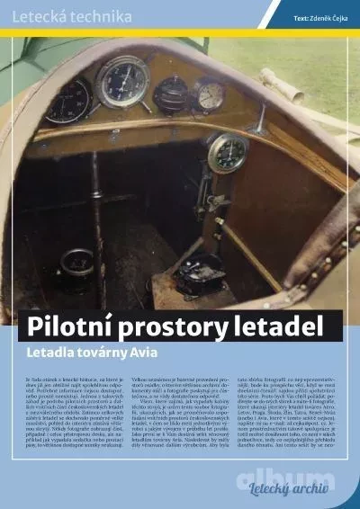 Peewit AL-LA01 Publ. Avia factory aircraft cockpits (CZ text)