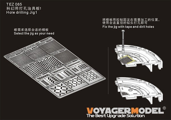 Voyager Model TEZ085 Hole drilling Jig1