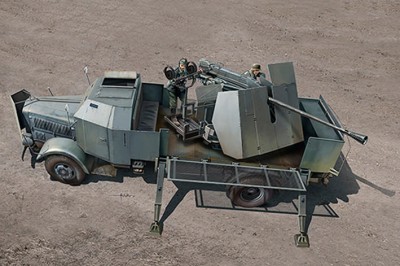 Trumpeter 09594 Немецкий грузовик L4500A с 50-мм зенитной пушкой Flak 41 II 1/35