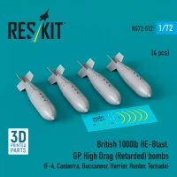 Reskit 72512 British 1000lb HE-Blast, GP, High Drag (Ret.) 1/72