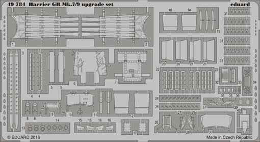 Eduard 49784 Harrier GR Mk.7/9 upgrade set 1/48