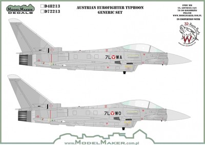 Model Maker Decals D72213 Austrian Eurofighter Typhoon generic set 1/72